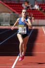 Lydia Turner (Birtley) wins the under-17s 3000 metres with a championship record.